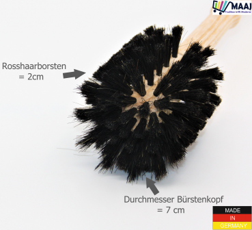 Thermoskannenbürste mit Rosshaar-Bestückung