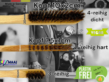 Feinbürste mit Messingborsten maxi
