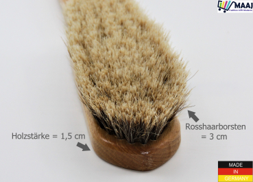 Furniture brush with splitted horsehair placement