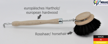 Brosse à vaisselle en crin de cheval