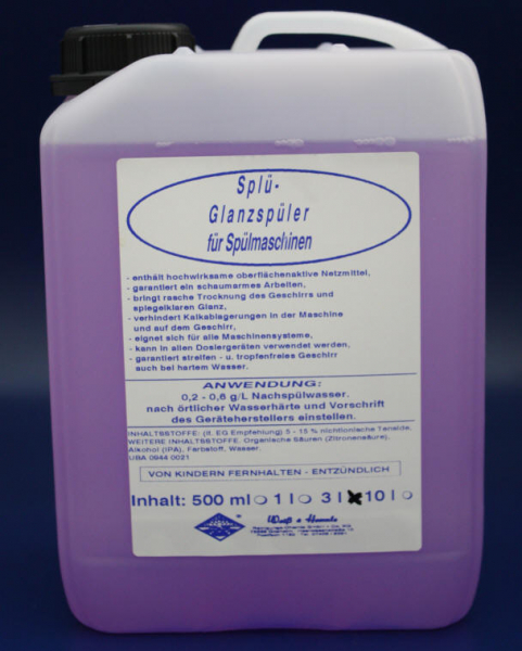 Gloss detergent dishwasher