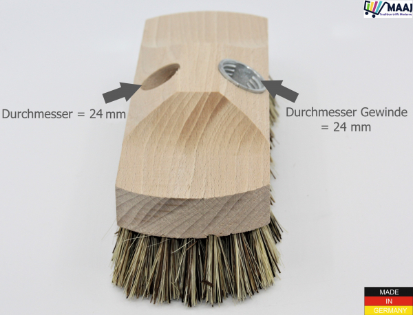 Schrubber aus Holz mit Bart und Gewinde harte Union-Bestückung