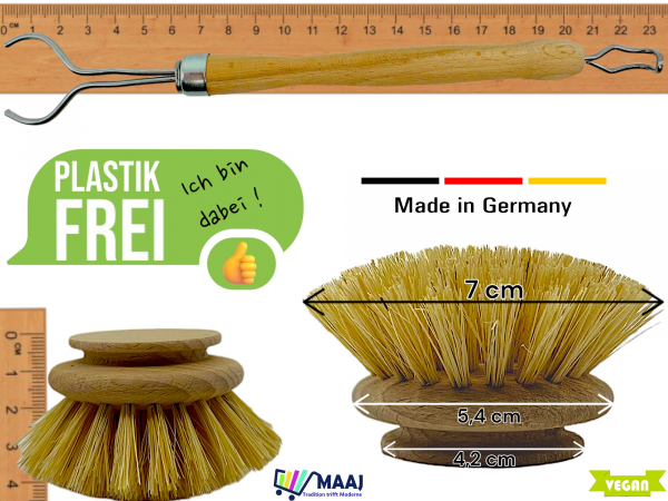 Ersatzkopf zu Art.-Nr. 23067 Spülbürste aus Holz