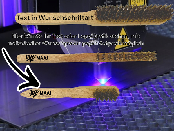 Feinbürste mit Messingborsten maxi