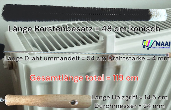 Heizkörperbürste aus Ziegenhaar
